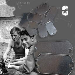 Originální nerezové známky DOG TAGS M-1940 WWII se zubem